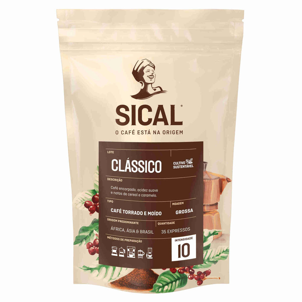 Sical Lote Clássico Café Moagem Grossa - Coarse Roasted Grind Coffee 250g