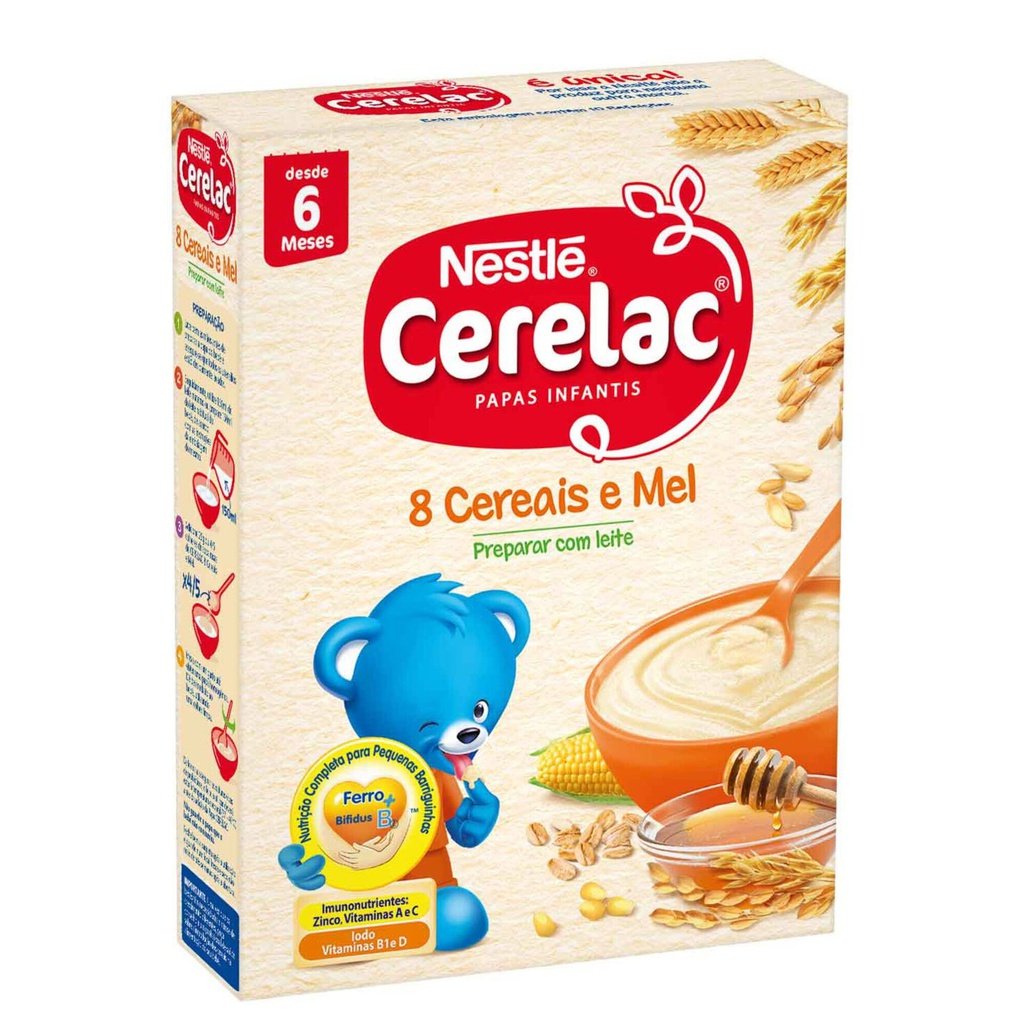 Cerelac 8 Cereais e Mel +6 Meses 250g - Preparar c/ Leite