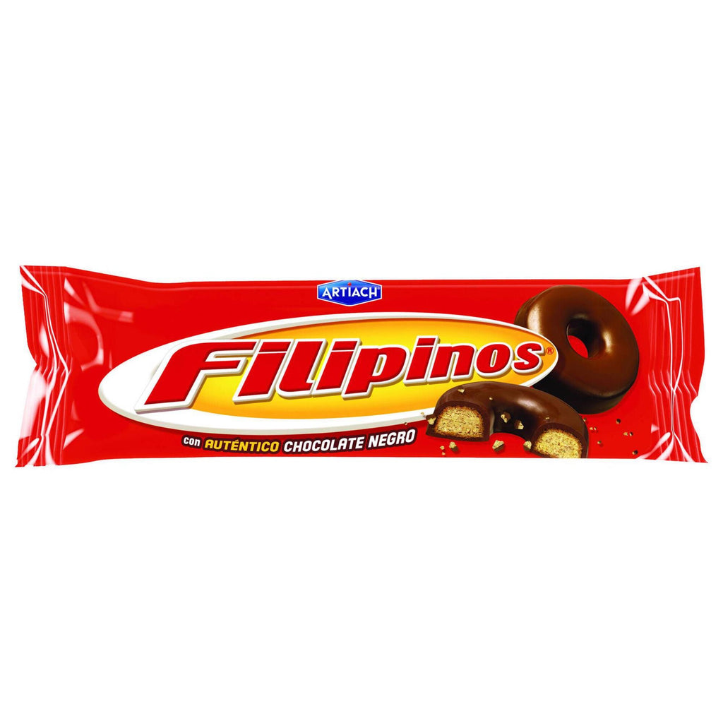 Filipinos Bolachas com Cobertura de Chocolate Negro 128g