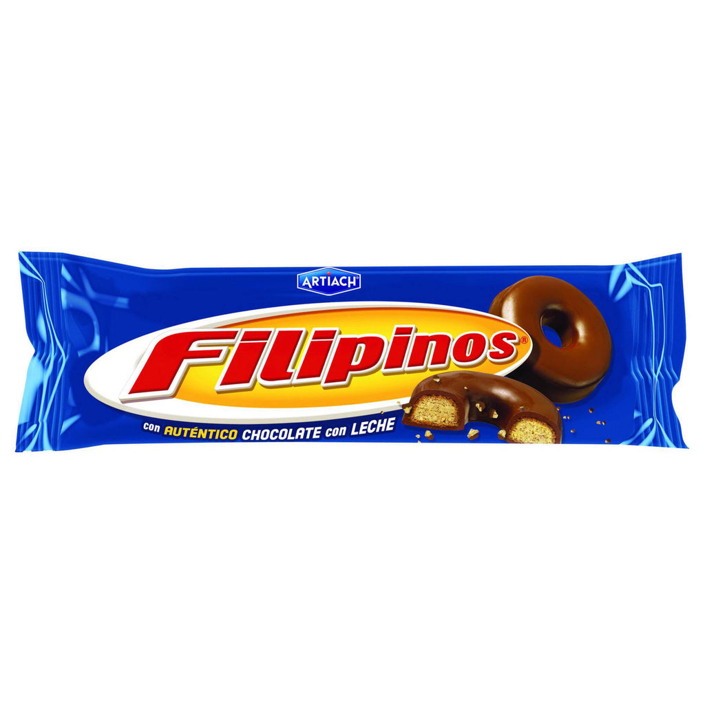 Filipinos Bolachas com Cobertura de Chocolate de Leite 128g