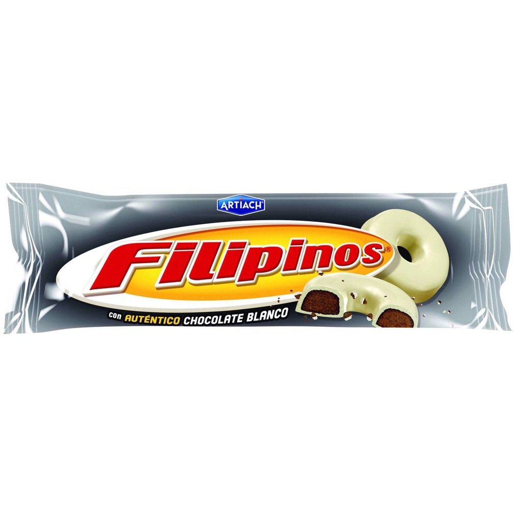 Filipinos Bolachas com Cobertura de Chocolate Branco 128g